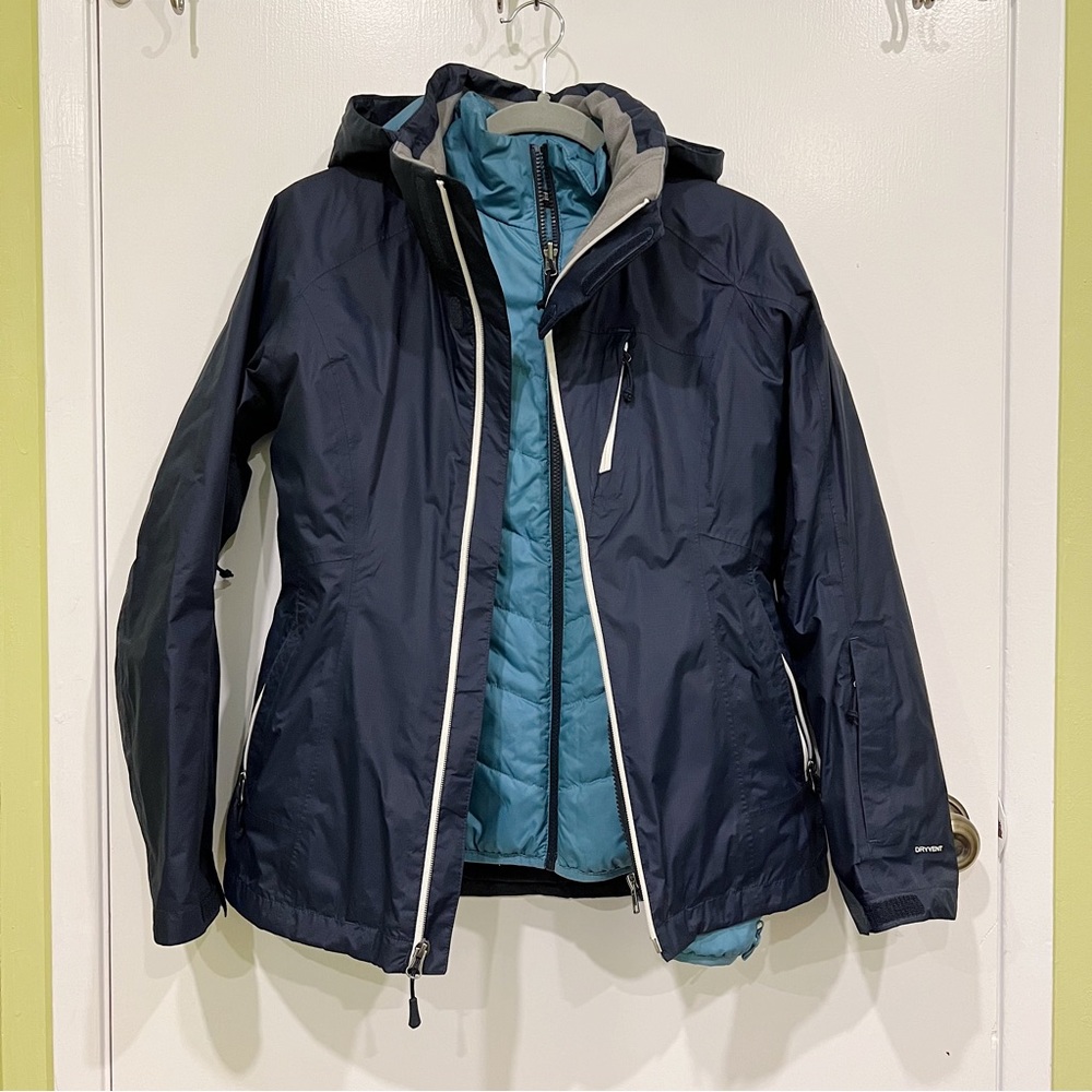 The north face ski snowboard jacket and inner puffer set size small